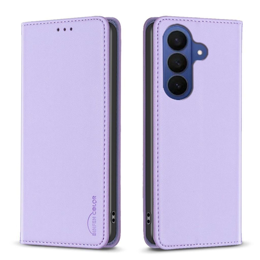 BINFEN COLOR Samsung Galaxy A57 5G BF18 plånboksfodral kortfack stativ – lila