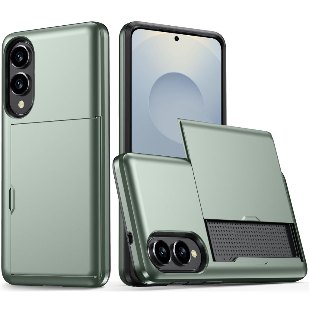 Samsung Galaxy S25 Edge skal with Card holder – grön