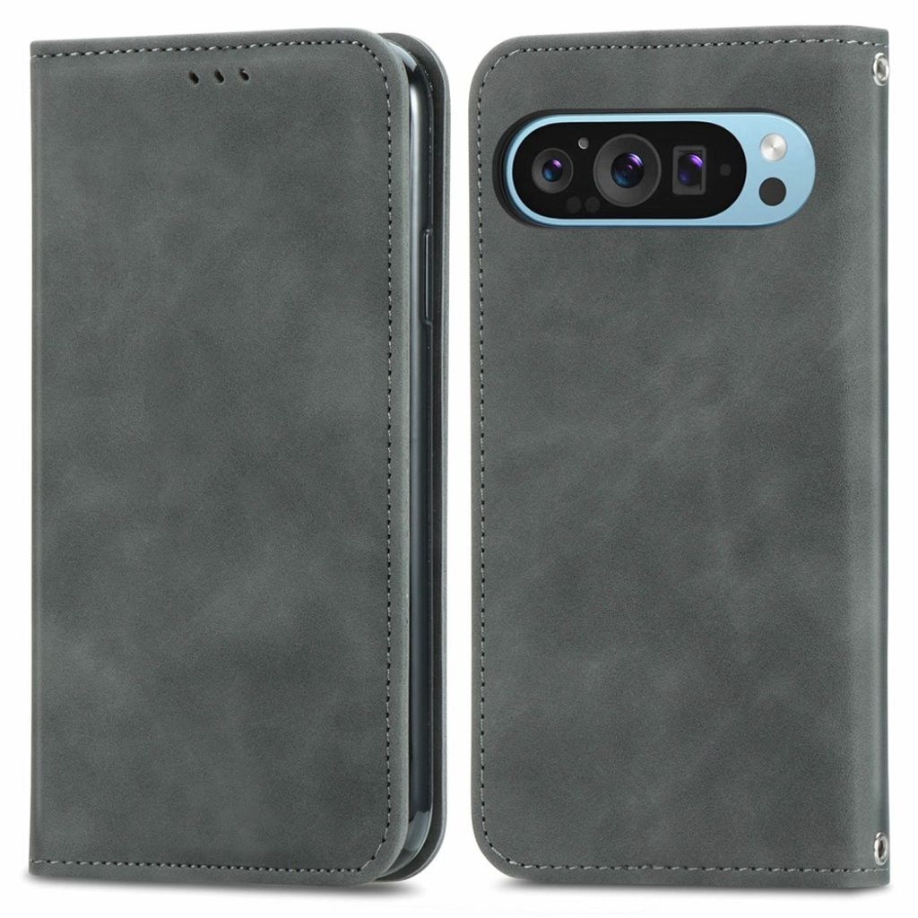 Google Pixel 10 Pro / 10 / 9 Pro / 9 plånboksfodral – grå