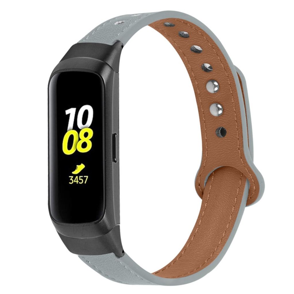 Samsung Galaxy Fit SM-R370 Watch Strap Genuine Leather – Grey