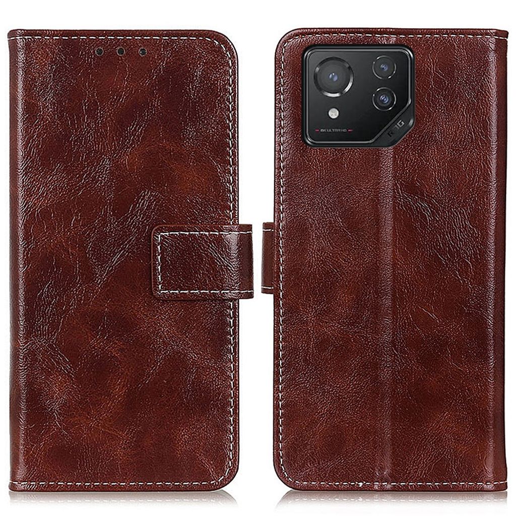 Asus ROG Phone 8 5G Horse Textured fodral – brun