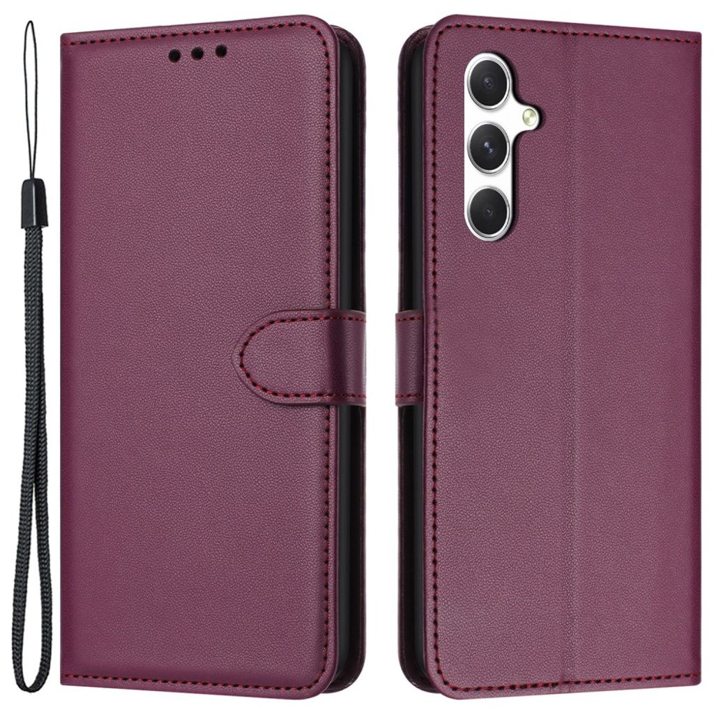 Samsung Galaxy S25 / S24 plånboksfodral with Strap – lila