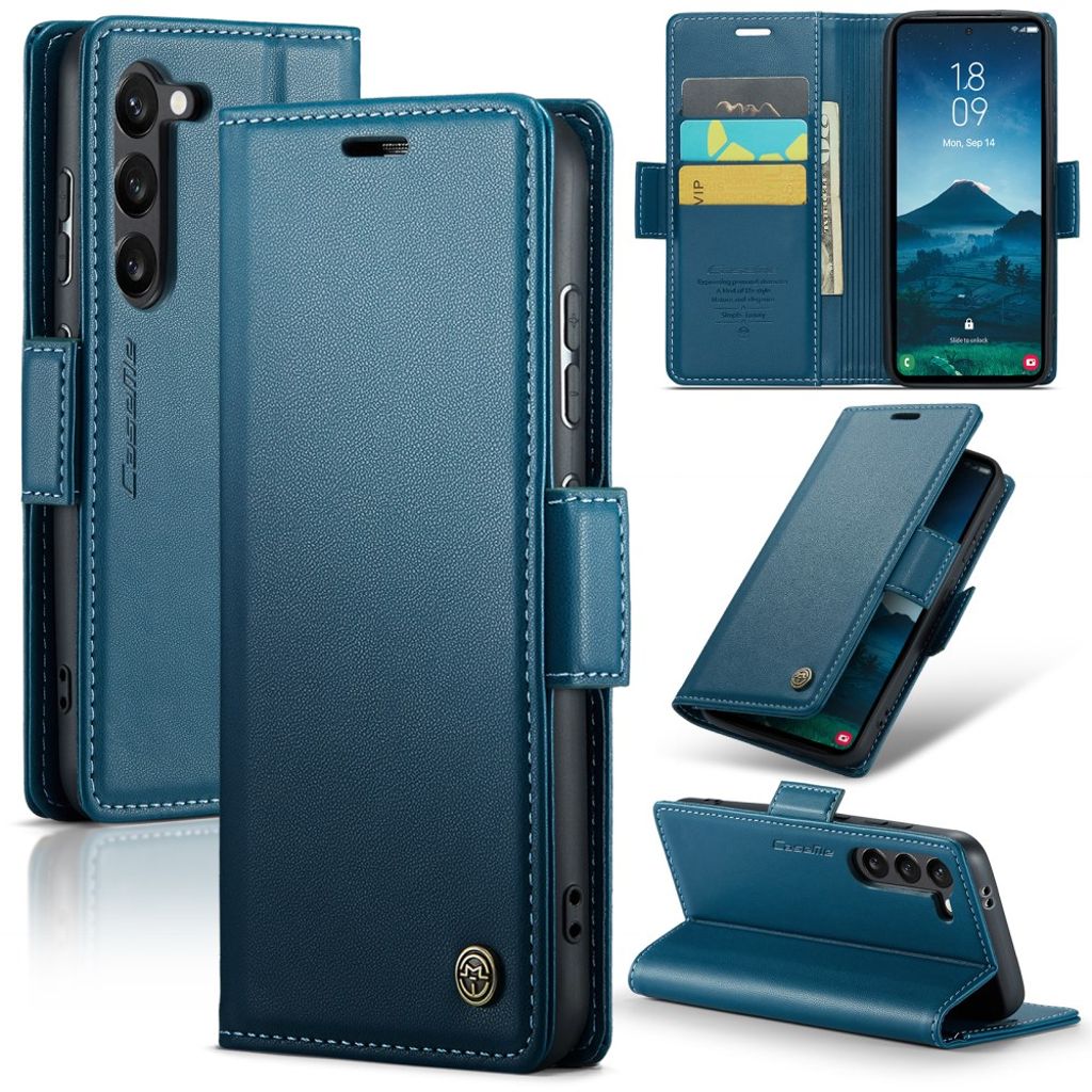 CASEME Samsung Galaxy S25 plånboksfodral – blå