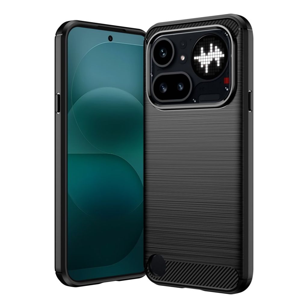 Nothing Phone (4a) Pro skal Carbon Fiber Texture Brushed – svart