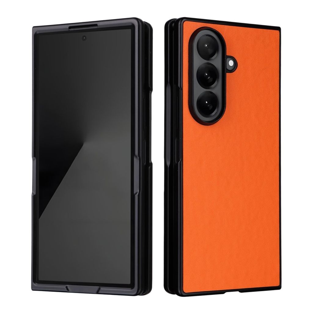 Samsung Galaxy Z Fold7 5G PU läderfodral – orange