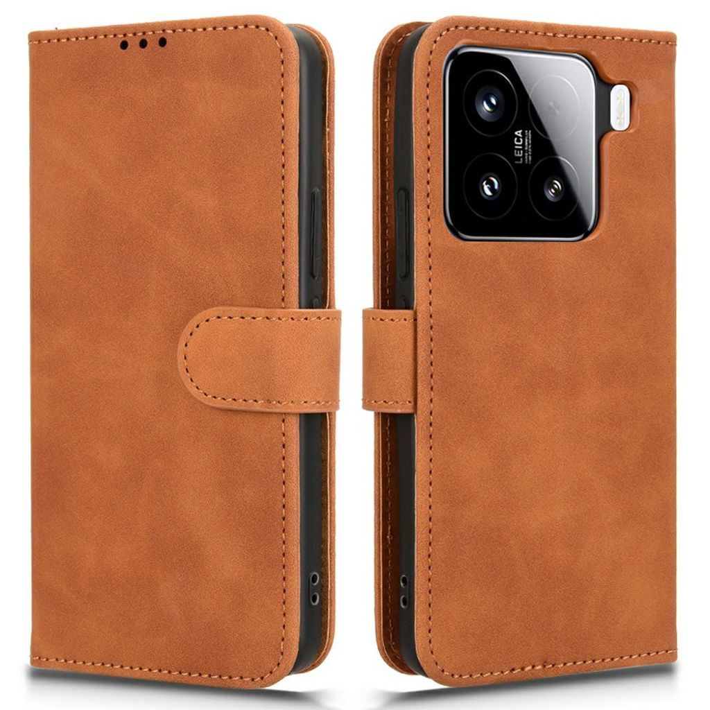Xiaomi 15 fodral with kortfack – brun