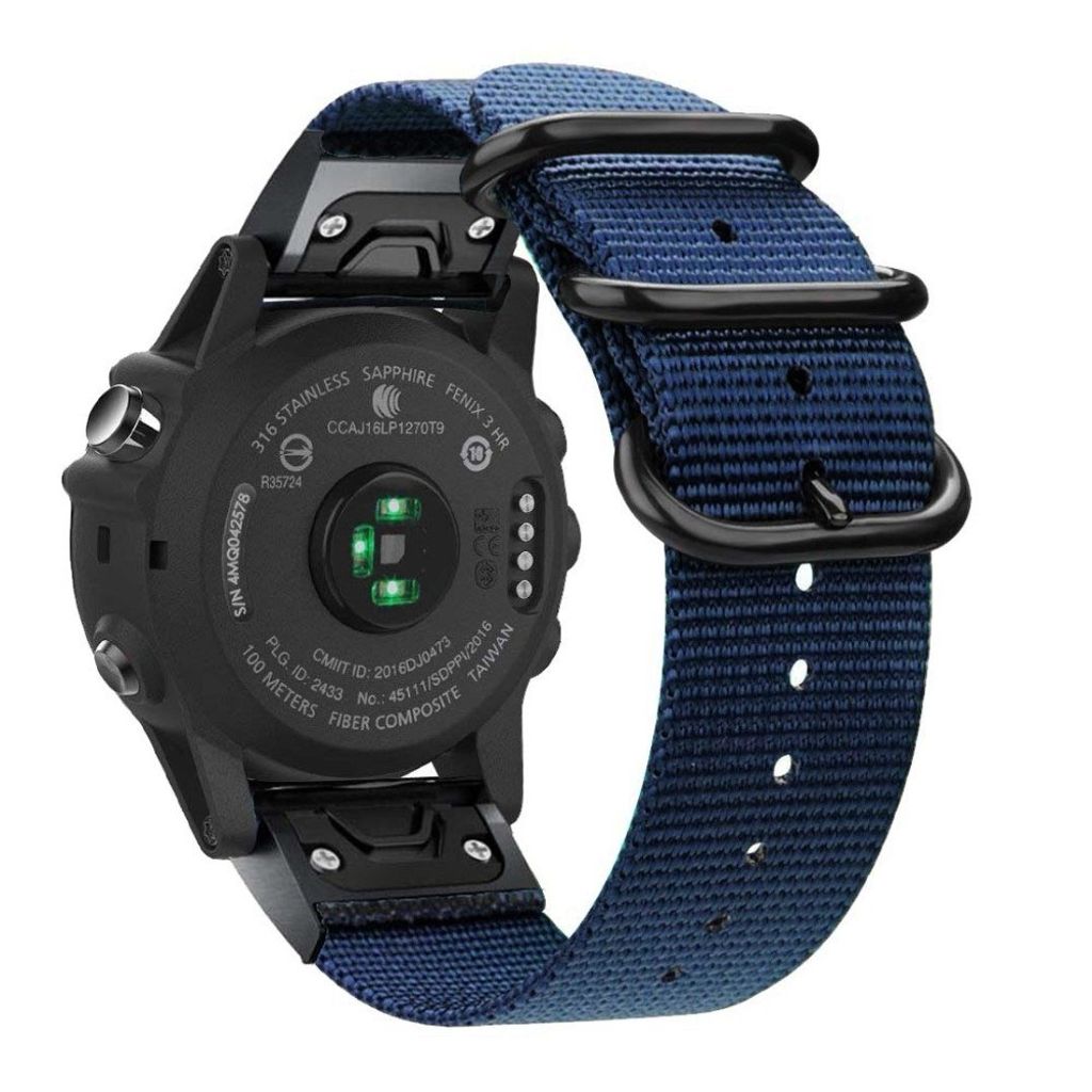 Garmin Fenix 7/6/6 Pro/Forerunner 945/935 etc. Nylon Watch Band - Blue