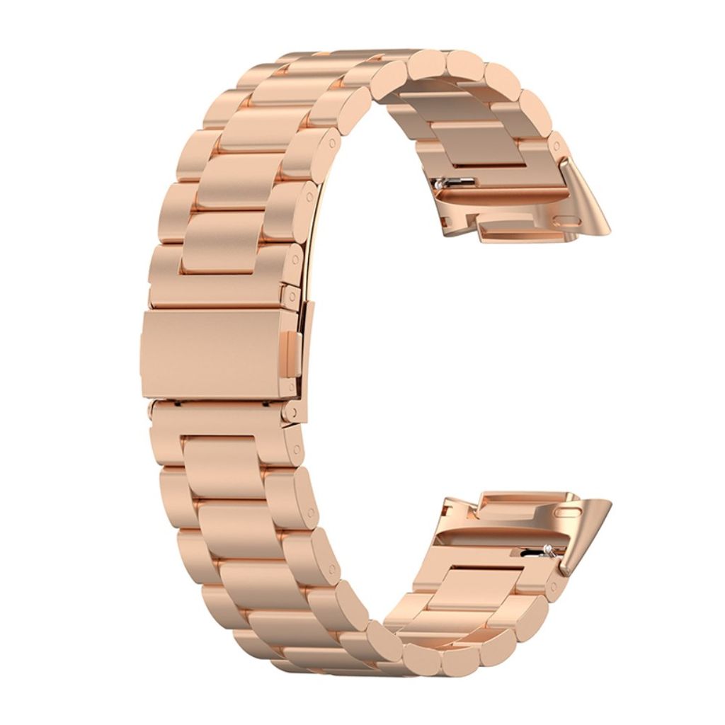 Fitbit Charge 6 / 5 Watch Strap in Stainless Steel - Rose Gold