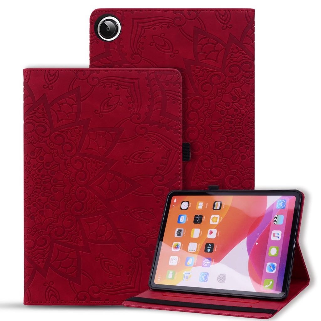 Samsung Galaxy Tab A9 / Galaxy Tab A11 fodral med print - röd