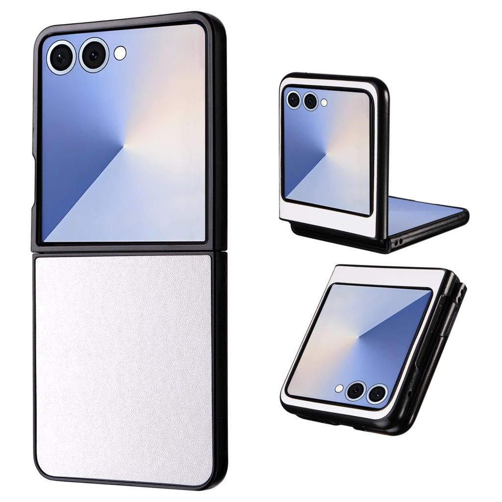 Samsung Galaxy Z Flip7 5G skal in PU leather – vit