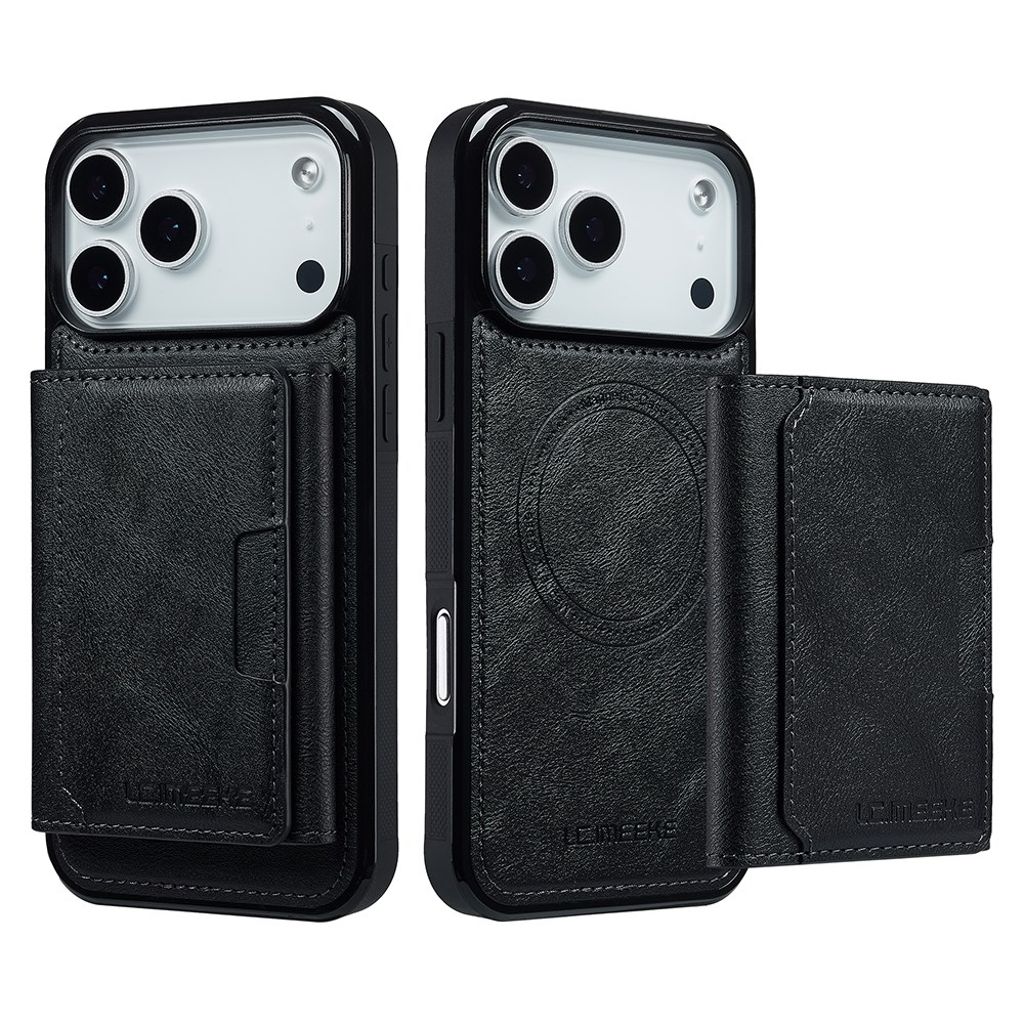 LC.IMEEKE iPhone 17 Pro Max MagSafe skal with Wallet – svart