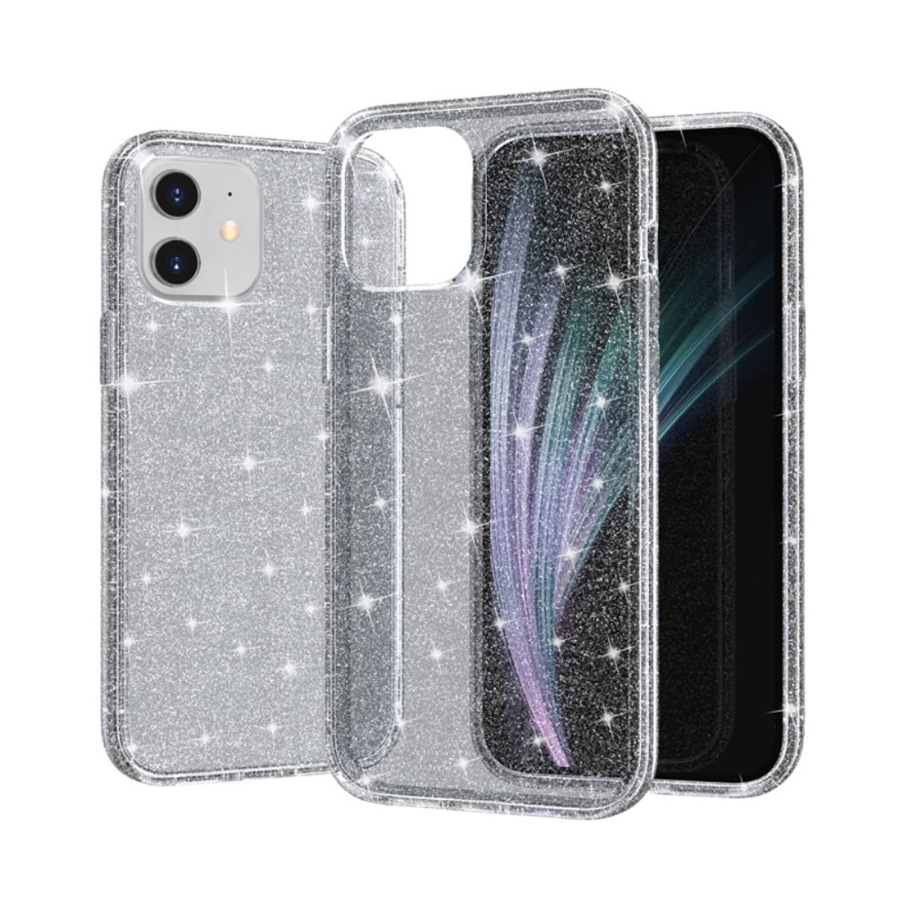 IPhone 12 Mini skal Glitter – grå