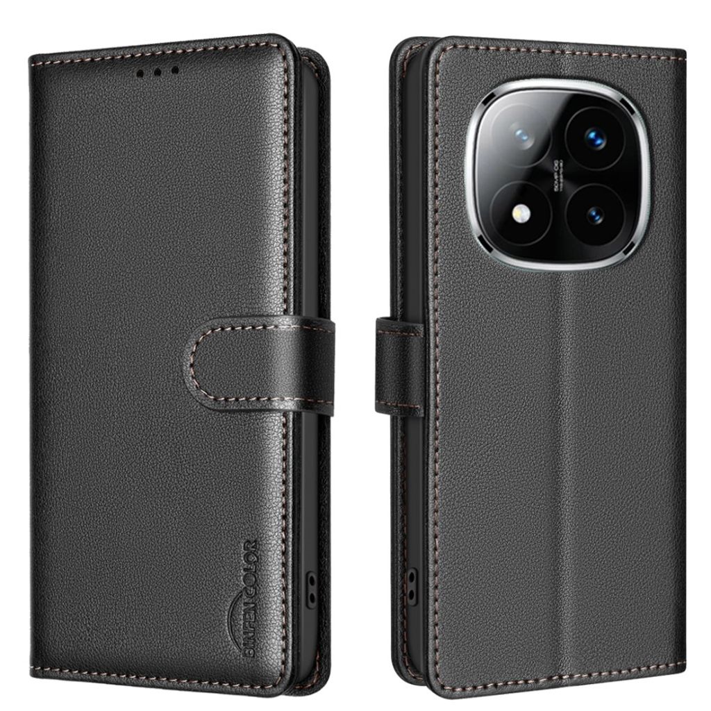 BINFEN COLOR Xiaomi Redmi Note 14 Pro / Pro+ 5G plånboksfodral – svart
