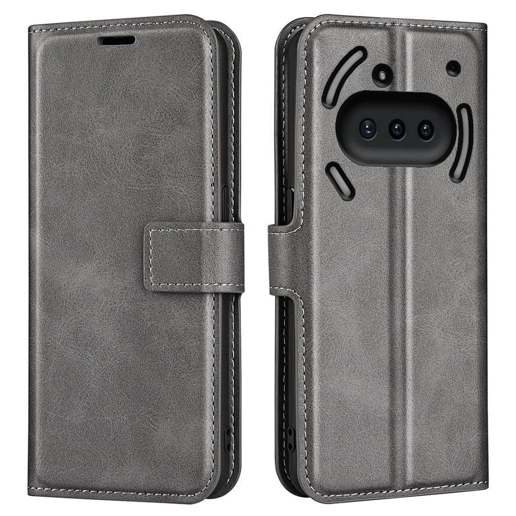 Nothing Phone (3a) plånboksfodral with stativ – grå