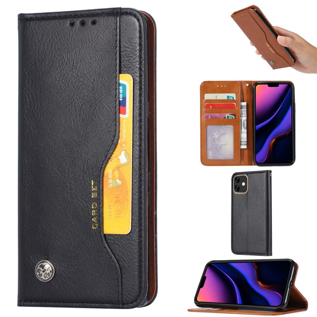 iPhone 11 Cover with Card Slots - Black