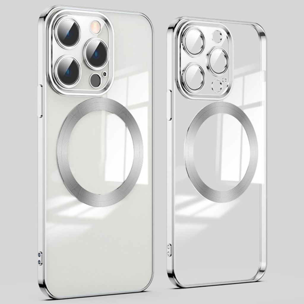 IPhone 14 Pro MagSafe skal with Lens Protector – silver