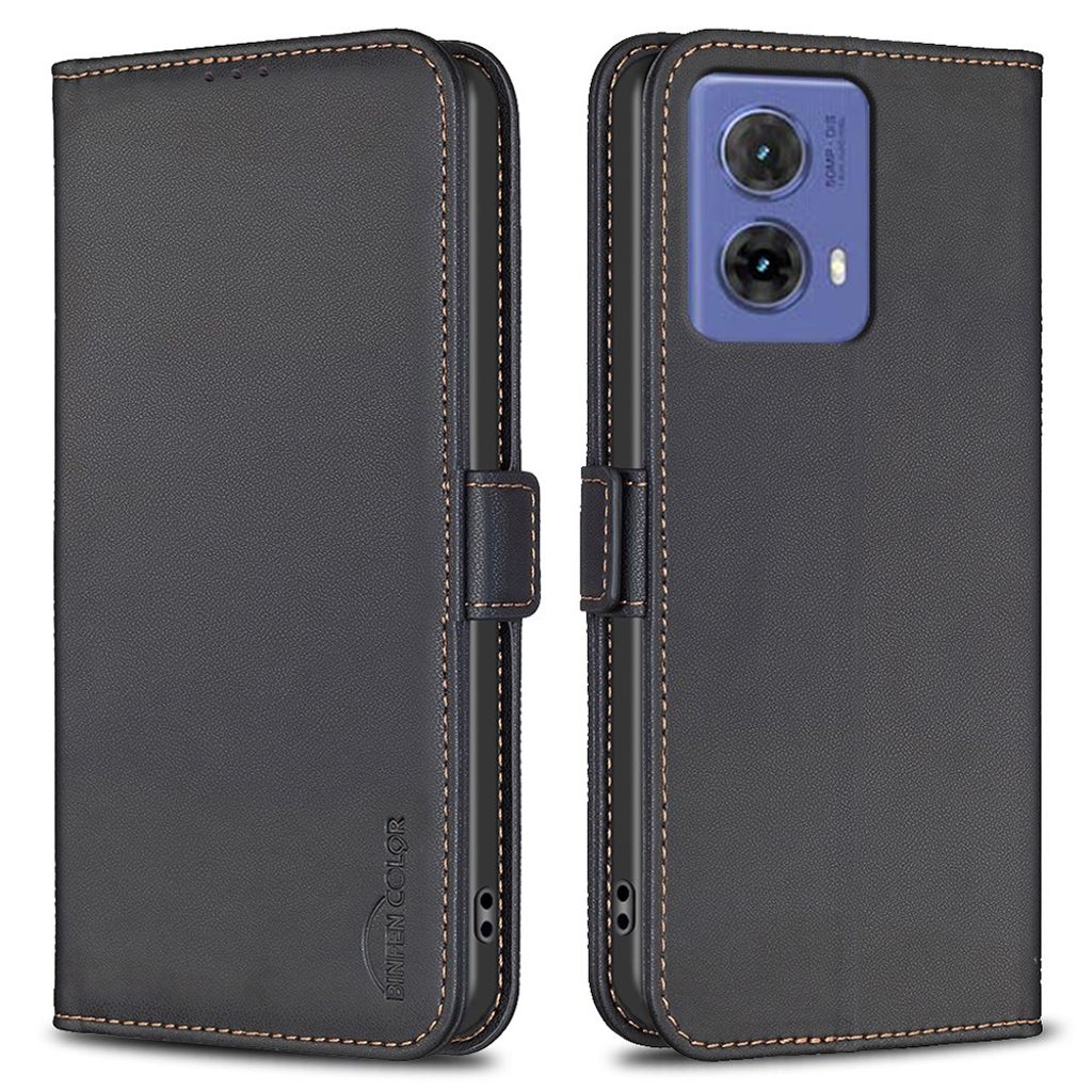 BINFEN COLOR BF31 Motorola Moto G85 5G Wallet fodral – svart