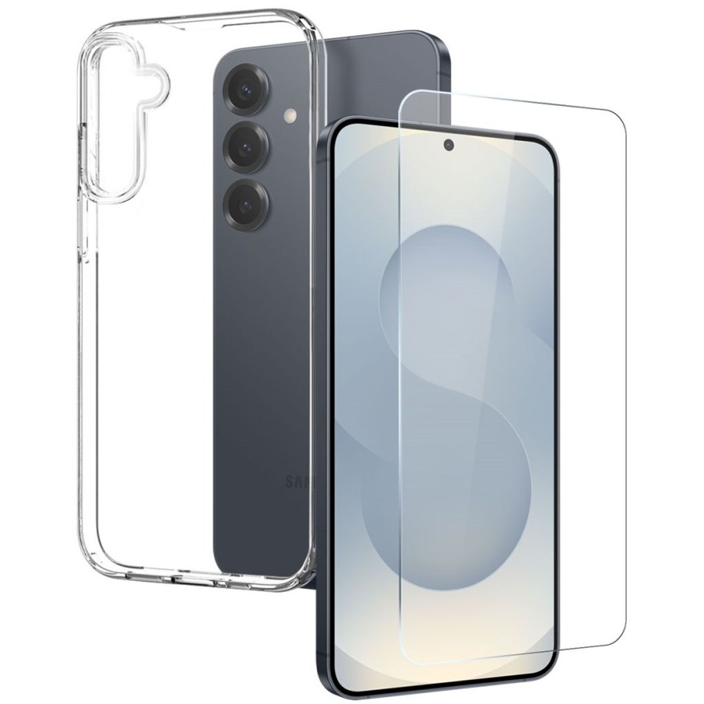 NORTHJO Samsung Galaxy S25 FE skal & skärmskydd – transparent