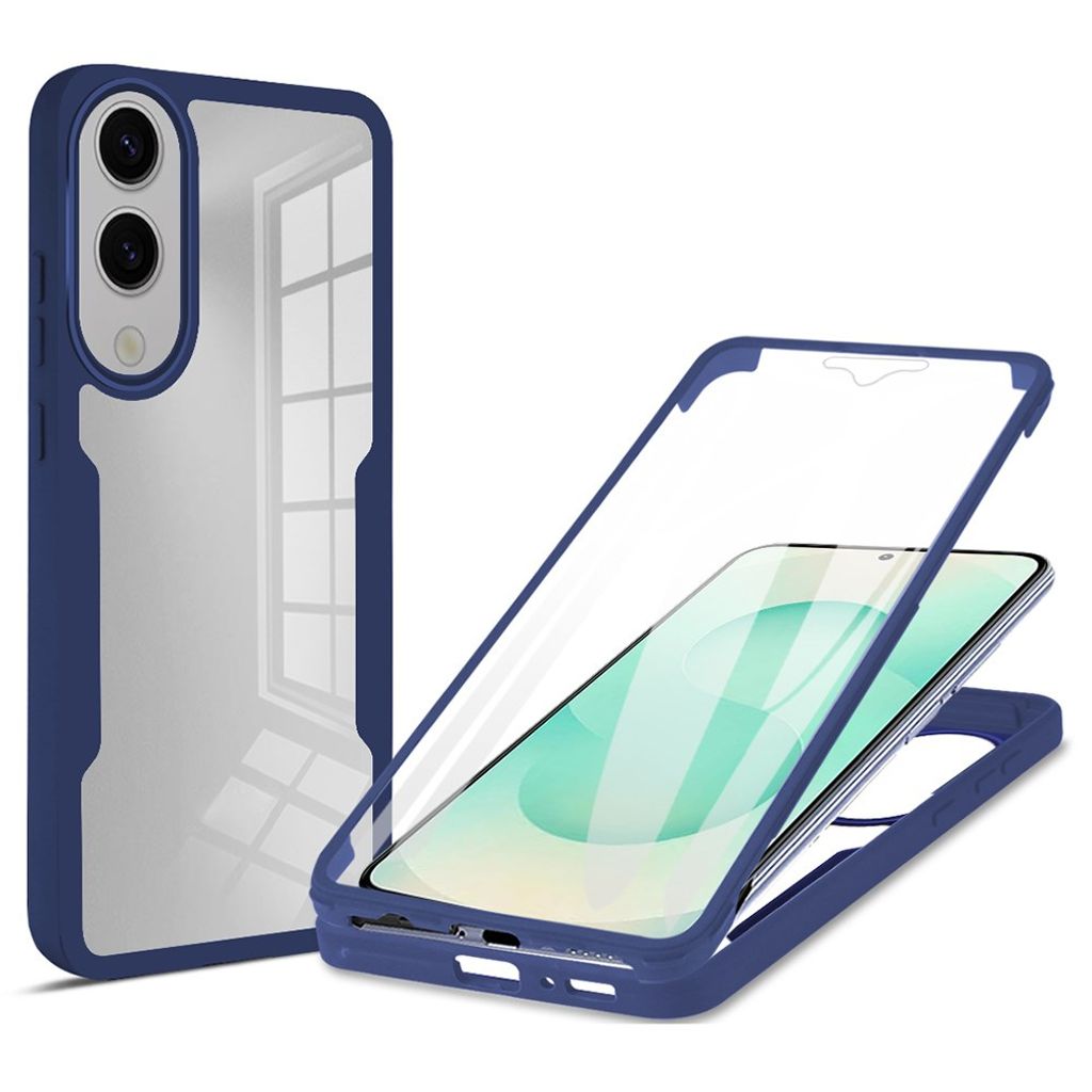 Samsung Galaxy S25 Edge Case with built-in screen protector - Blue
