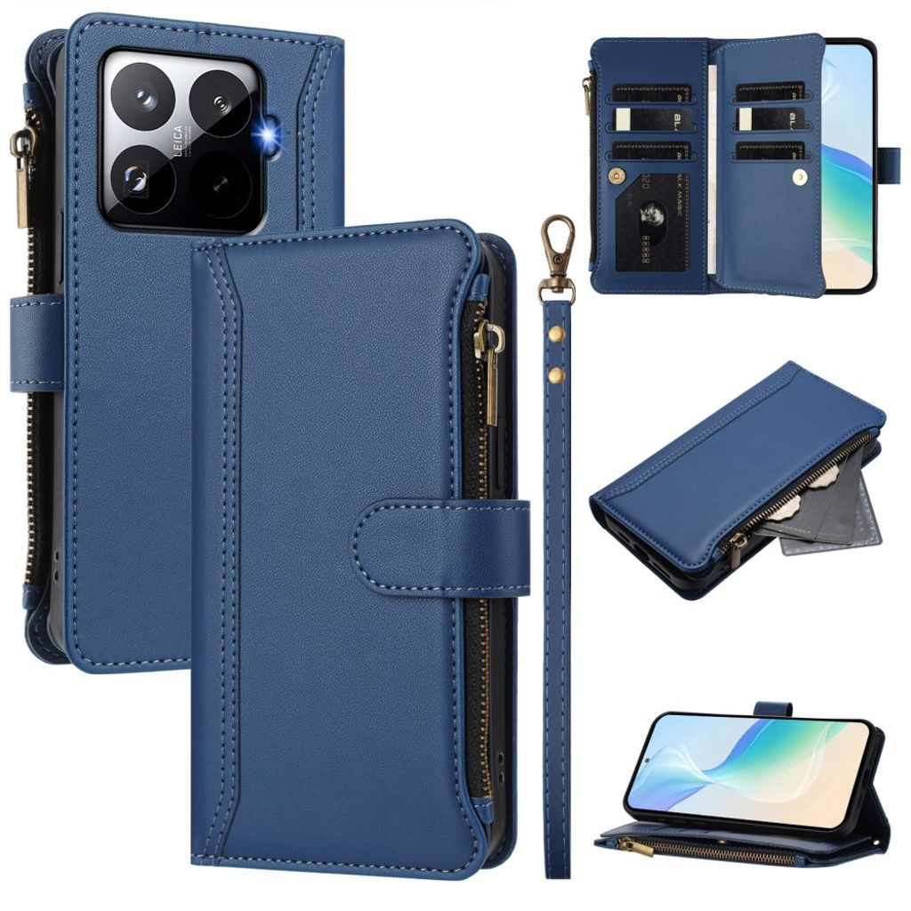 Xiaomi 15T Pro fodral with 9 kortfack – Dark blå