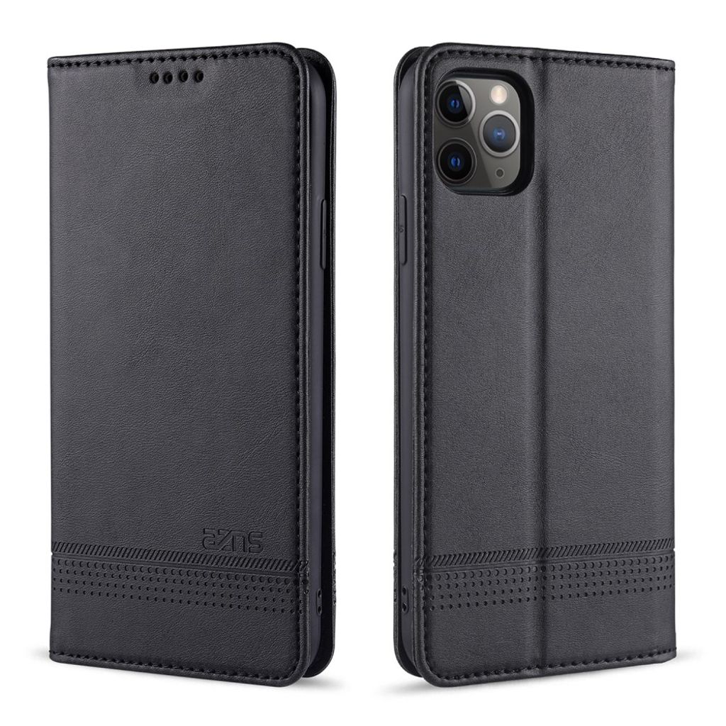 AZNS iPhone 12 / 12 Pro fodral med stativ - svart