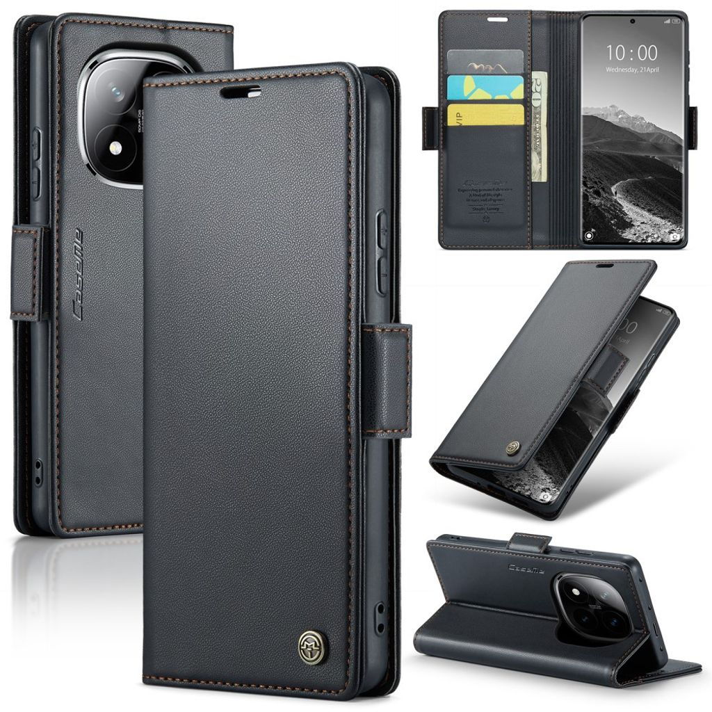 CASEME Xiaomi Redmi Note 14 Pro 5G / Note 14 Pro Plus 5G fodral – svart
