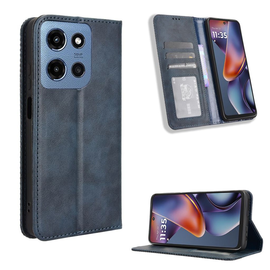 Motorola Moto G (2025) plånboksfodral – blå