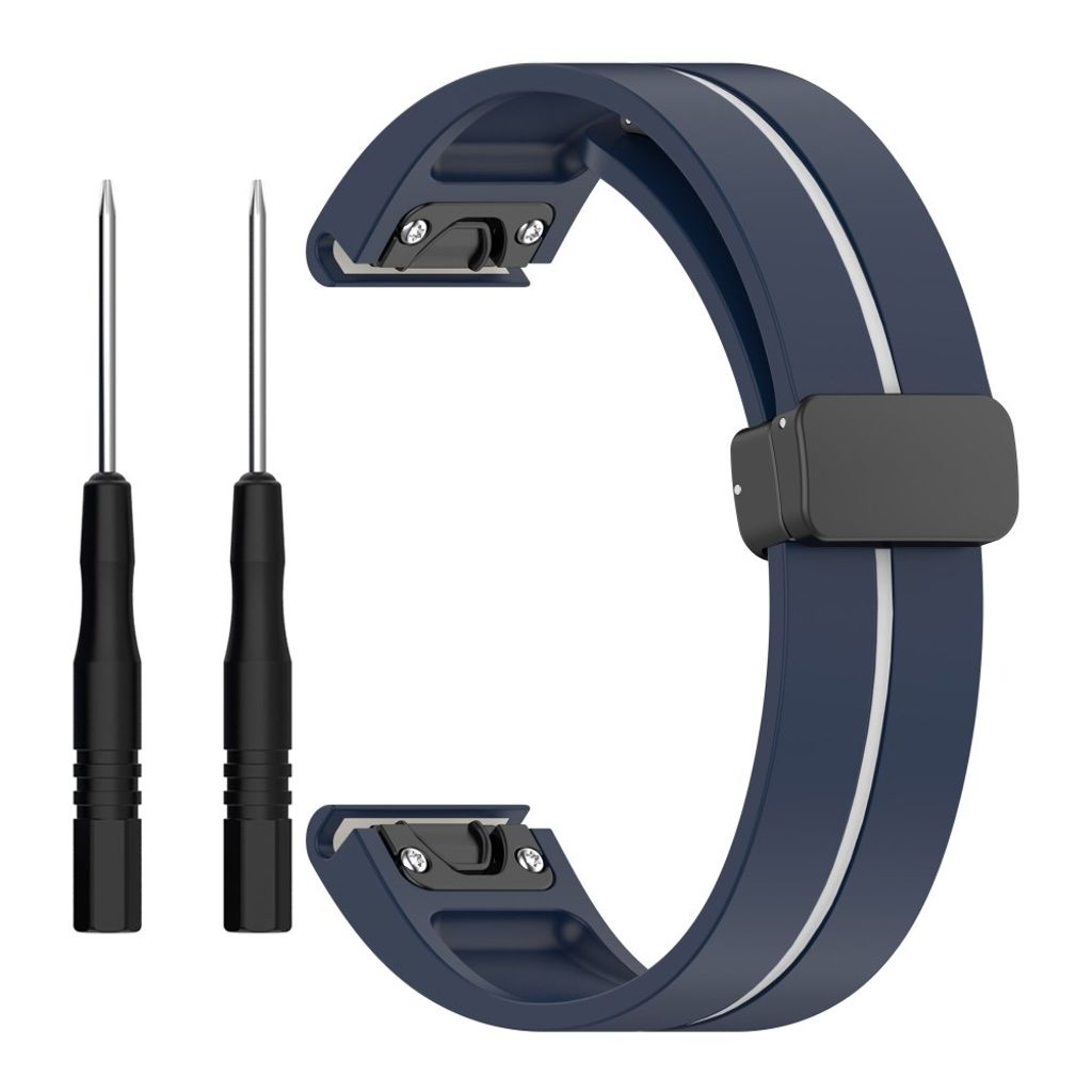 Garmin Fenix 8 51mm Watch Strap in Silicone - Blue, White
