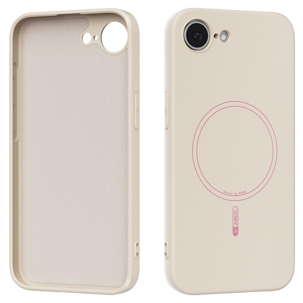 ABEEL iPhone 17e/16e Silicone skal MagSafe – Beige