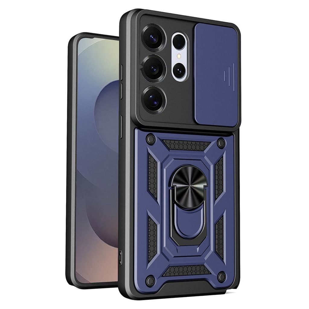 AMORUS Samsung Galaxy S26 Ultra Case Kickstand Lens Cover - Blue
