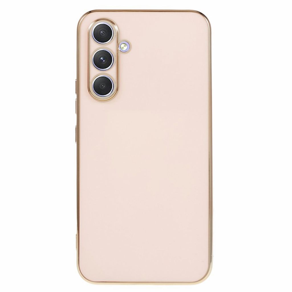 Samsung Galaxy S25 skal with guld Details – rosa