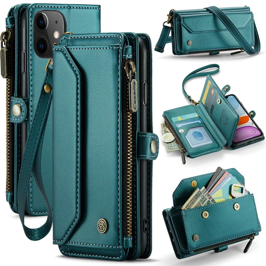 CASEME iPhone 11 Cover with 10 Card Slots - Green
