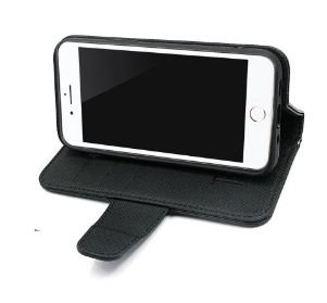 iPhone 7/8/SE 2020 Plånboksfodral Extra Kortfack och Stativ RV - Svart