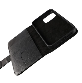 iPhone 11 Plånboksfodral Genuint Läder RV - Svart