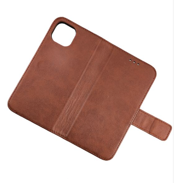 iPhone 11 Plånboksfodral Genuint Läder RV - Brun