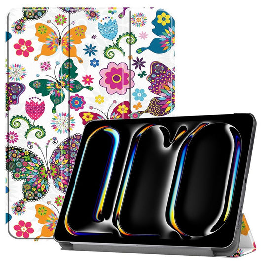 iPad Pro 11" 2024 Trifold cover with print - Butterflies