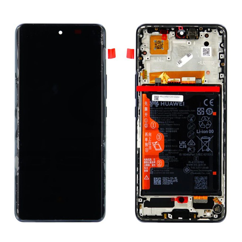 Huawei Nova 9 LCD-skärm med ram – Svart