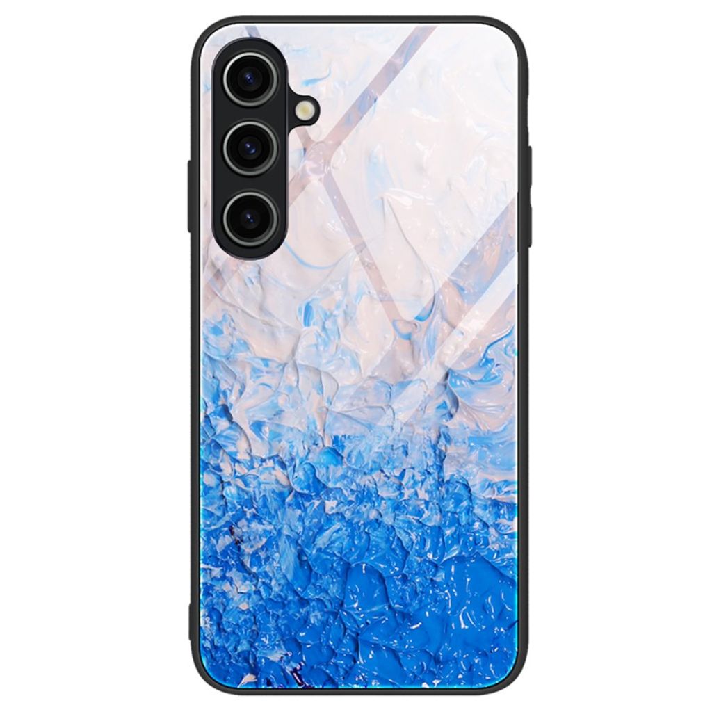 Samsung Galaxy A35 Case with pattern - Blue/White