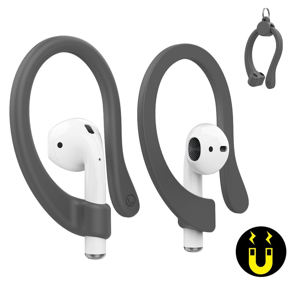AHASTYLE Apple AirPods Universal Ear Hooks with Holder - Grey