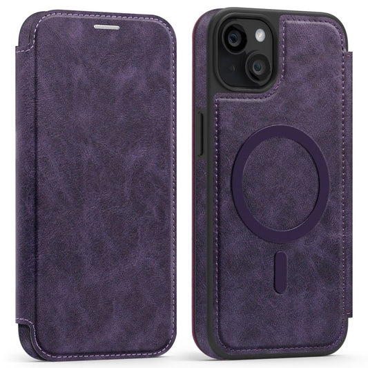 IPhone 14 Plus plånboksfodral MagSafe/med RFID-skydd - Dark lila