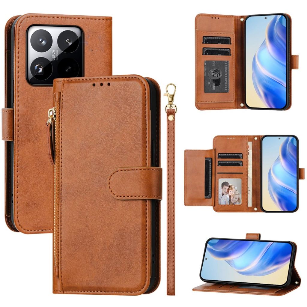 Xiaomi 15T fodral with kortfack – brun