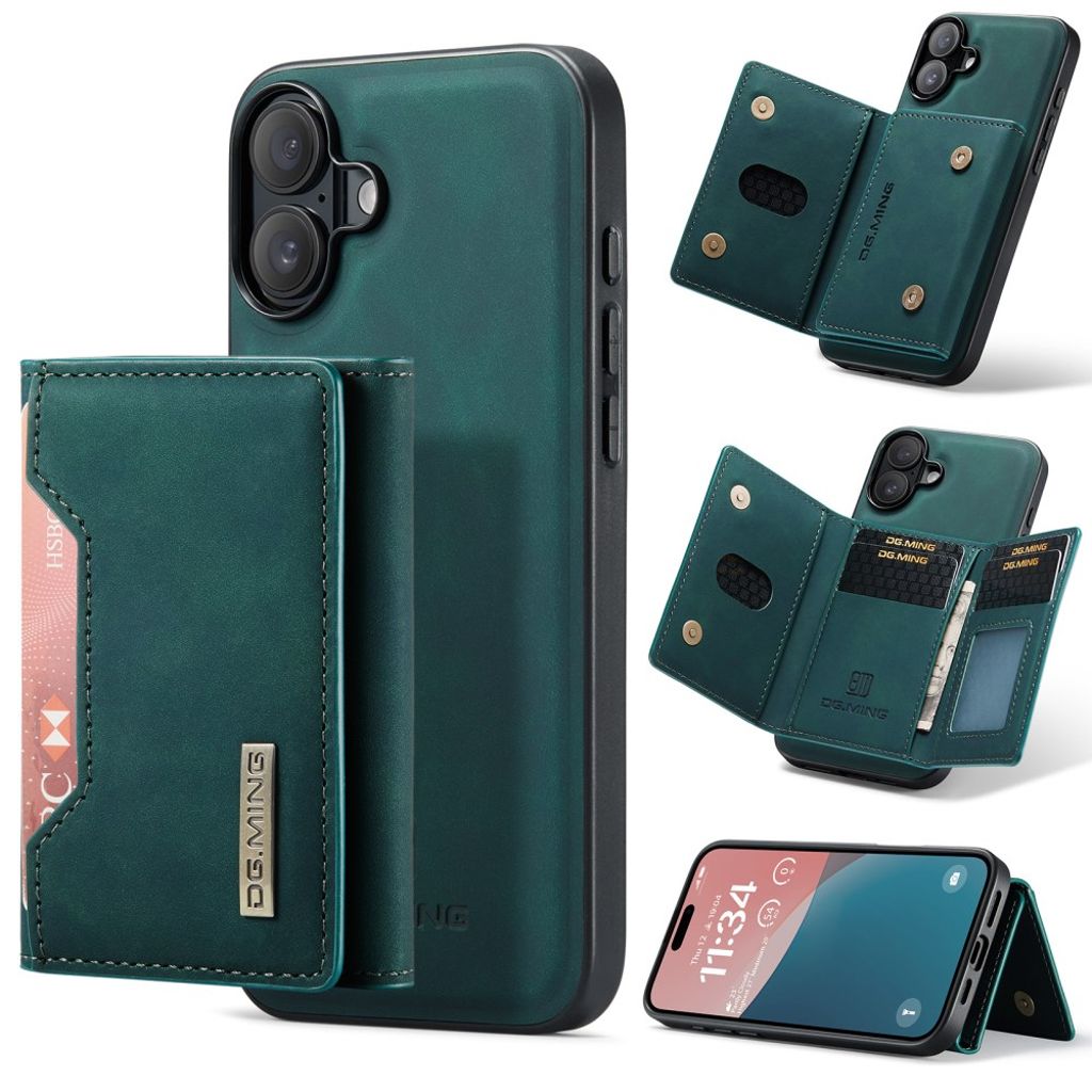 DG.MING iPhone 17 skal with Wallet – grön