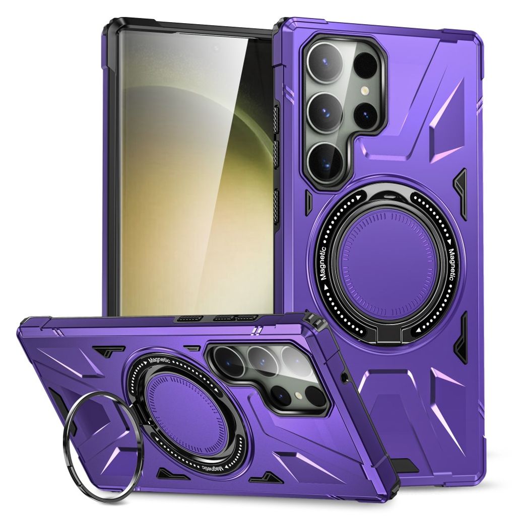 Samsung Galaxy S24 Ultra smartphone case with a stand - Purple