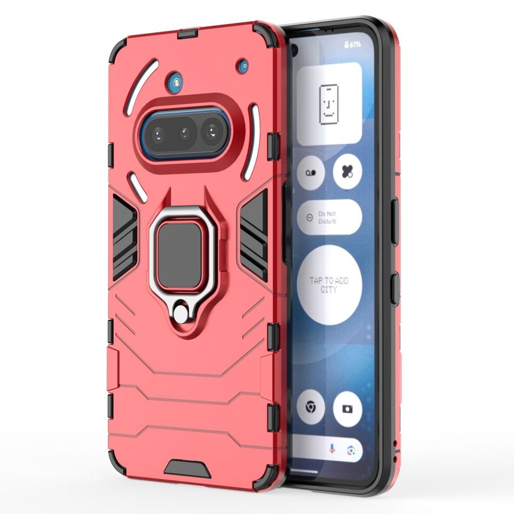 Nothing Phone (3a) skal with Ring holder – röd