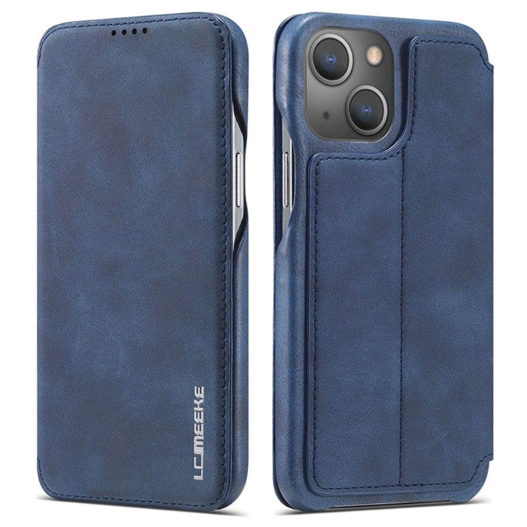 LC.IMEEKE iPhone 15 plånboksfodral stativ kortfack - blå