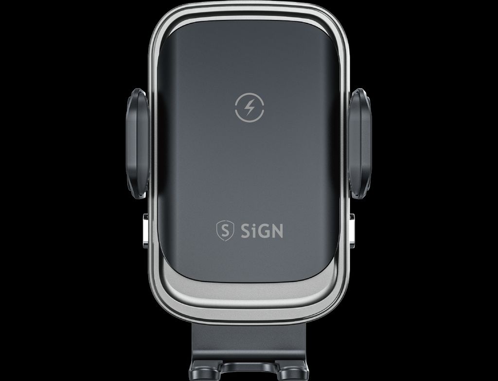 SiGN Car Mobile Holder with Wireless Charging, 15W - Black