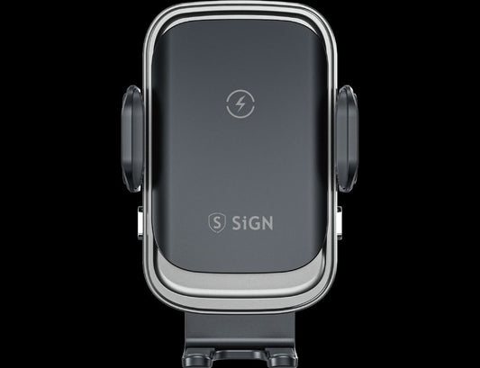 SiGN Car Mobile Holder with Wireless Charging, 15W - Black