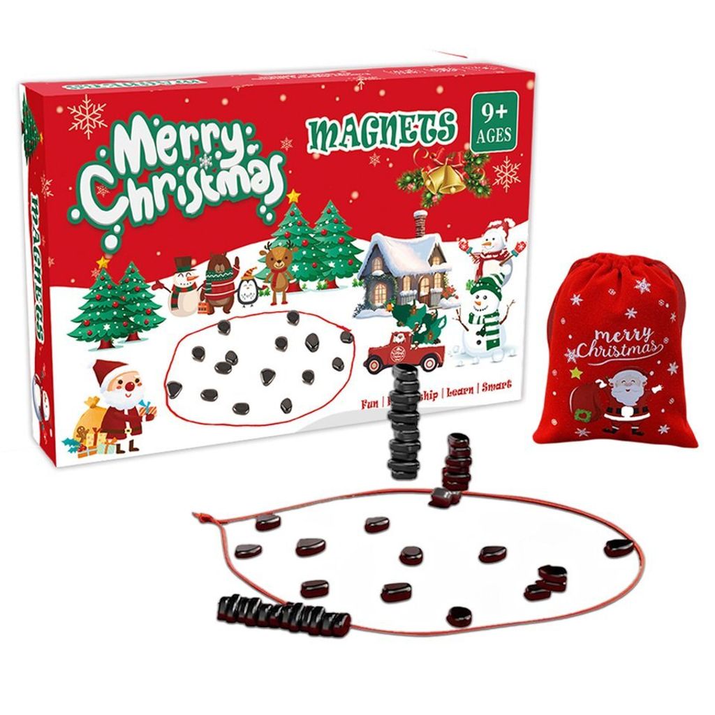 Magnetic board game puzzle strategy game Christmas version
