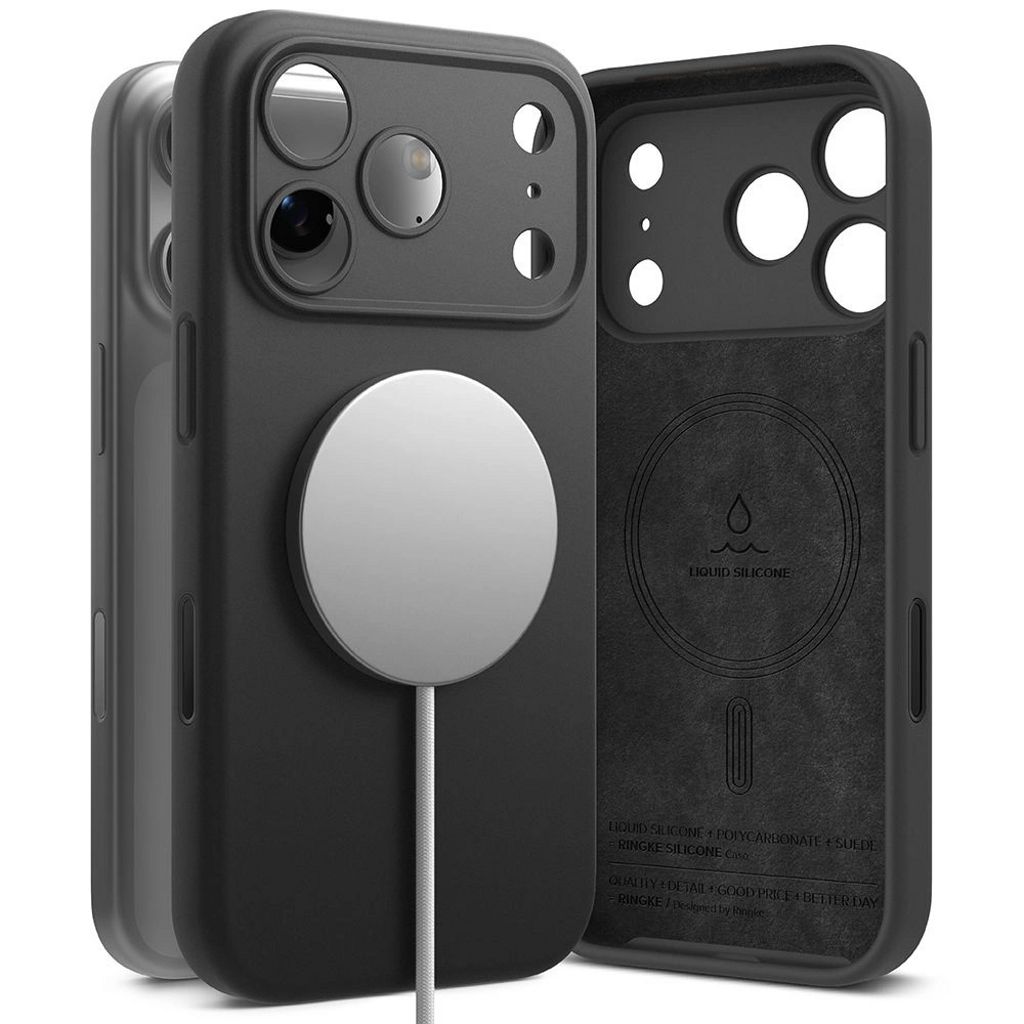 Ringke silikon Magnetic MagSafe skal för iPhone 17 Pro - svart