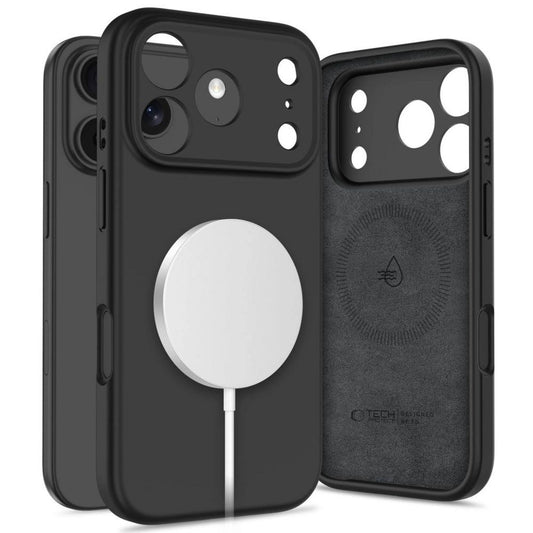 Tech-Protect silikon MagSafe skal för iPhone 17 Pro - svart